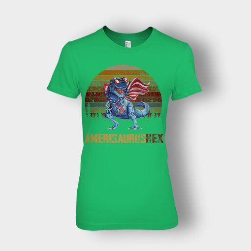 Amerisaurus-Rex-4th-Of-July-Independence-Day-Patriot-Ladies-T-Shirt-Irish-Green