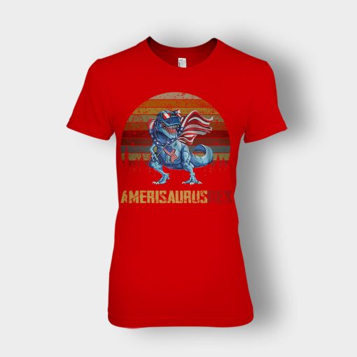 Amerisaurus-Rex-4th-Of-July-Independence-Day-Patriot-Ladies-T-Shirt-Red