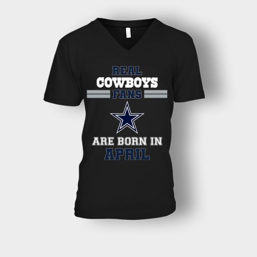 April-Birthday-Dallas-Cowboys-Fan-Unisex-V-Neck-T-Shirt-Black