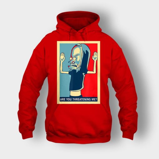 Are-You-Threatening-Me-Beavis-and-Butt-Head-Funny-Unisex-Hoodie-Red