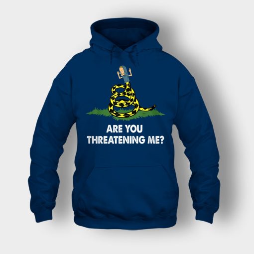 Are-you-threatening-me-Beavis-and-Butt-Head-Unisex-Hoodie-Navy