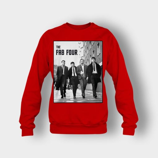Beatles-The-Fab-Four-Crewneck-Sweatshirt-Red
