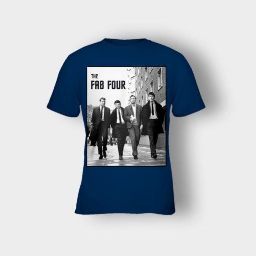 Beatles-The-Fab-Four-Kids-T-Shirt-Navy