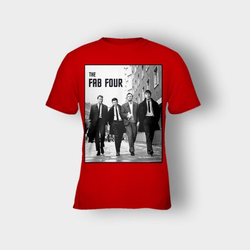 Beatles-The-Fab-Four-Kids-T-Shirt-Red