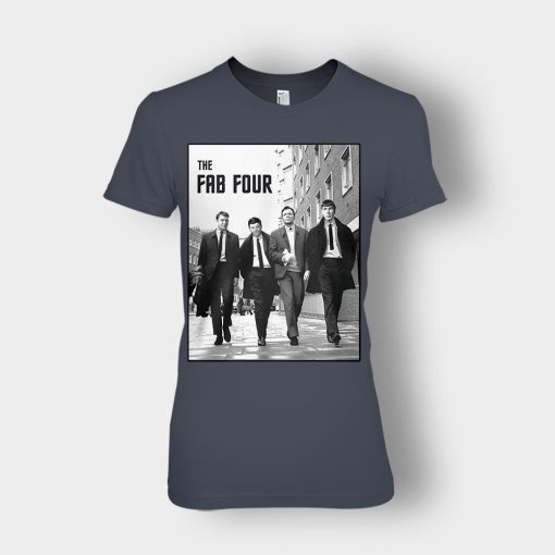Beatles-The-Fab-Four-Ladies-T-Shirt-Dark-Heather