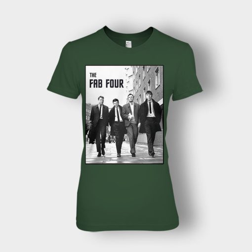 Beatles-The-Fab-Four-Ladies-T-Shirt-Forest