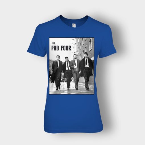 Beatles-The-Fab-Four-Ladies-T-Shirt-Royal