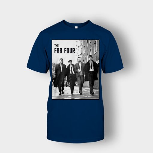 Beatles-The-Fab-Four-Unisex-T-Shirt-Navy