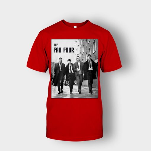Beatles-The-Fab-Four-Unisex-T-Shirt-Red