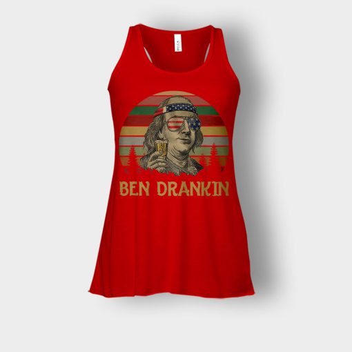 Ben-Drankin-4th-Of-July-Independence-Day-Patriot-Bella-Womens-Flowy-Tank-Red