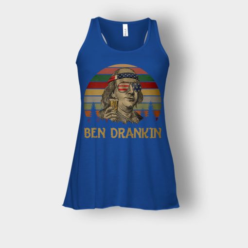Ben-Drankin-4th-Of-July-Independence-Day-Patriot-Bella-Womens-Flowy-Tank-Royal