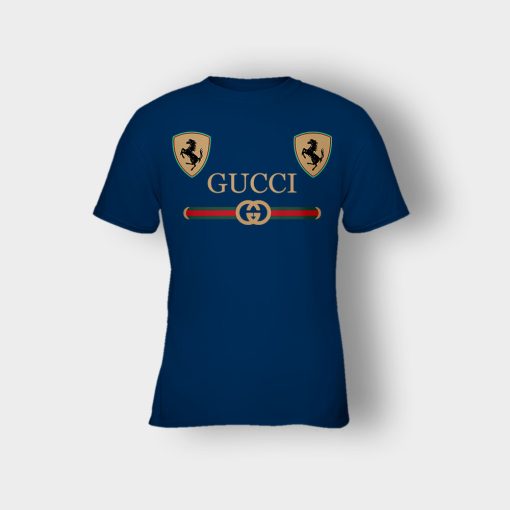Best-Gucci-Ferrari-New-Kids-T-Shirt-Navy