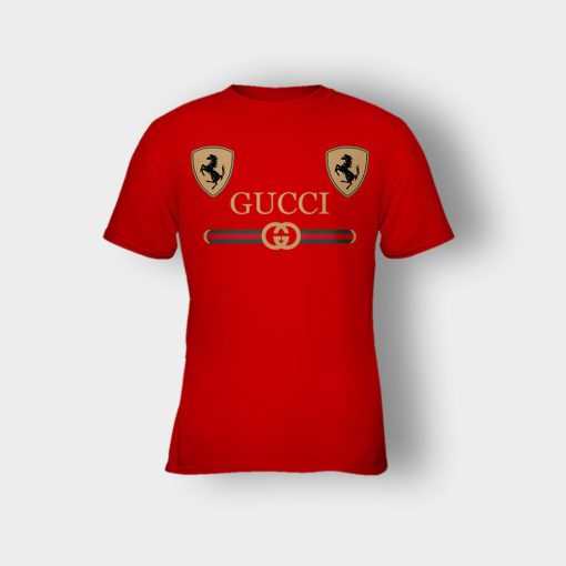Best-Gucci-Ferrari-New-Kids-T-Shirt-Red