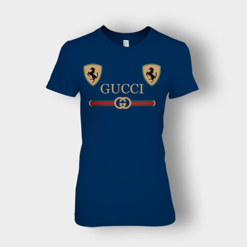 Best-Gucci-Ferrari-New-Ladies-T-Shirt-Navy
