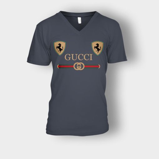 Best-Gucci-Ferrari-New-Unisex-V-Neck-T-Shirt-Dark-Heather