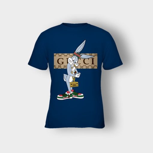 Best-Gucci-Rabbit-Kids-T-Shirt-Navy