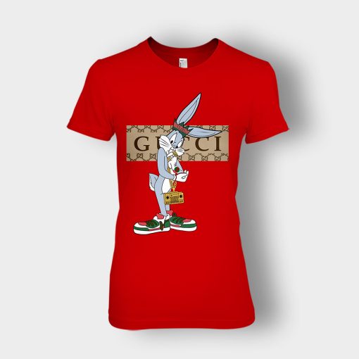 Best-Gucci-Rabbit-Ladies-T-Shirt-Red