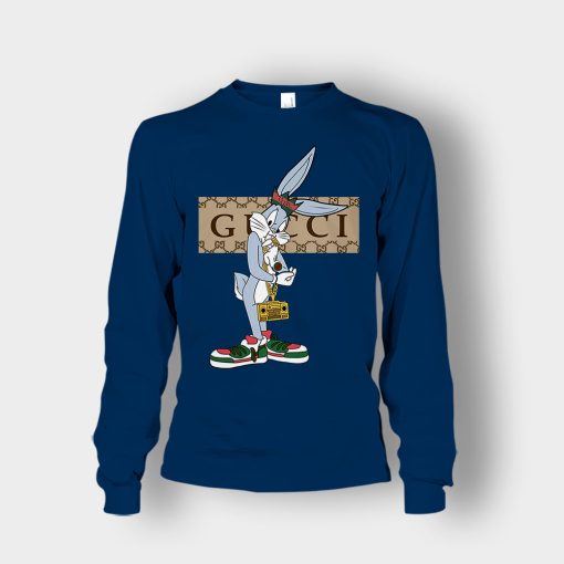 Best-Gucci-Rabbit-Unisex-Long-Sleeve-Navy