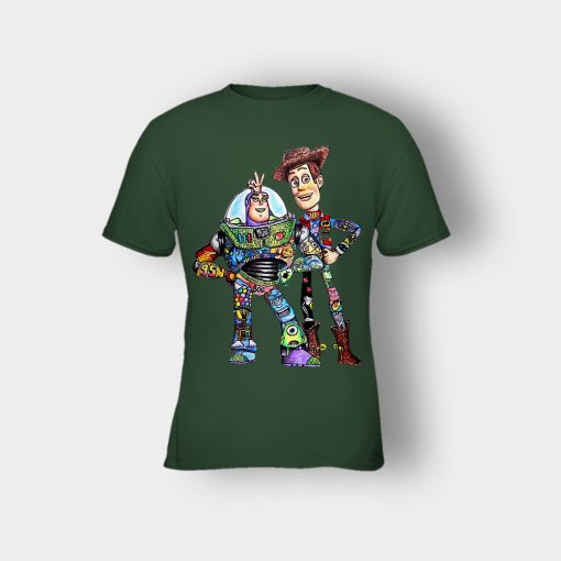 Buzz-Lightyear-And-Woody-Disney-Toy-Story-Kids-T-Shirt-Forest