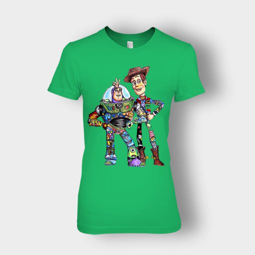 Buzz-Lightyear-And-Woody-Disney-Toy-Story-Ladies-T-Shirt-Irish-Green