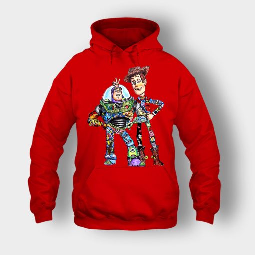 Buzz-Lightyear-And-Woody-Disney-Toy-Story-Unisex-Hoodie-Red