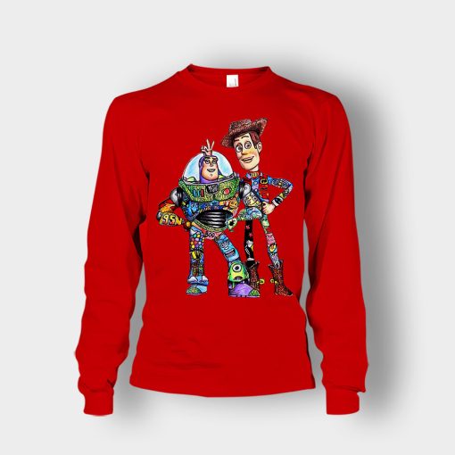 Buzz-Lightyear-And-Woody-Disney-Toy-Story-Unisex-Long-Sleeve-Red
