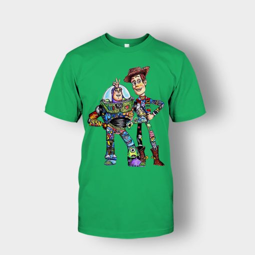 Buzz-Lightyear-And-Woody-Disney-Toy-Story-Unisex-T-Shirt-Irish-Green