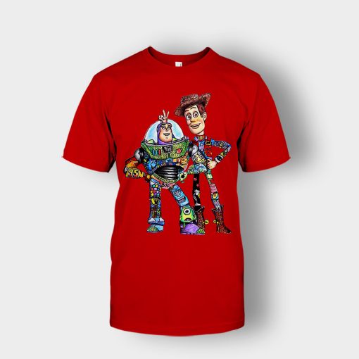 Buzz-Lightyear-And-Woody-Disney-Toy-Story-Unisex-T-Shirt-Red