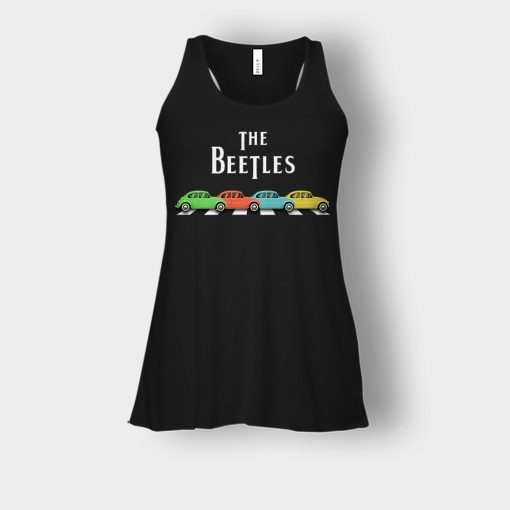 Car-The-Beetles-The-Beatles-Car-Crosswalk-Bella-Womens-Flowy-Tank-Black