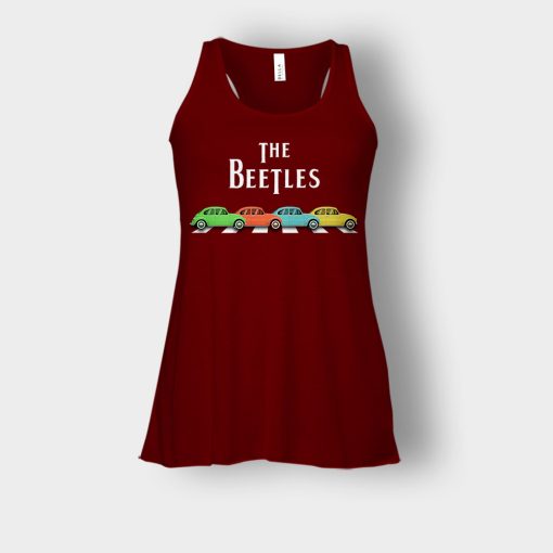 Car-The-Beetles-The-Beatles-Car-Crosswalk-Bella-Womens-Flowy-Tank-Maroon