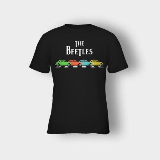 Car-The-Beetles-The-Beatles-Car-Crosswalk-Kids-T-Shirt-Black
