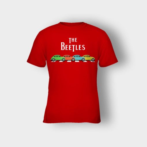 Car-The-Beetles-The-Beatles-Car-Crosswalk-Kids-T-Shirt-Red
