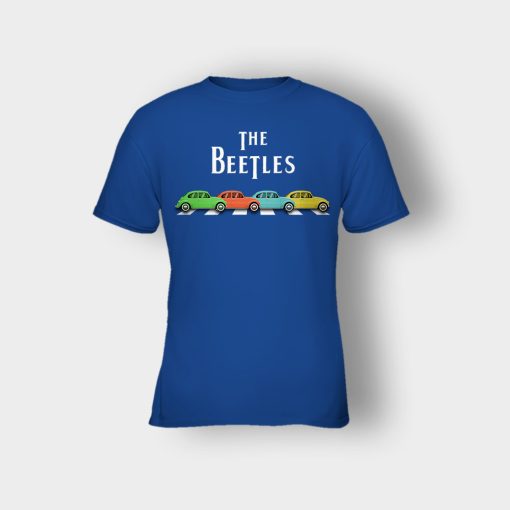 Car-The-Beetles-The-Beatles-Car-Crosswalk-Kids-T-Shirt-Royal
