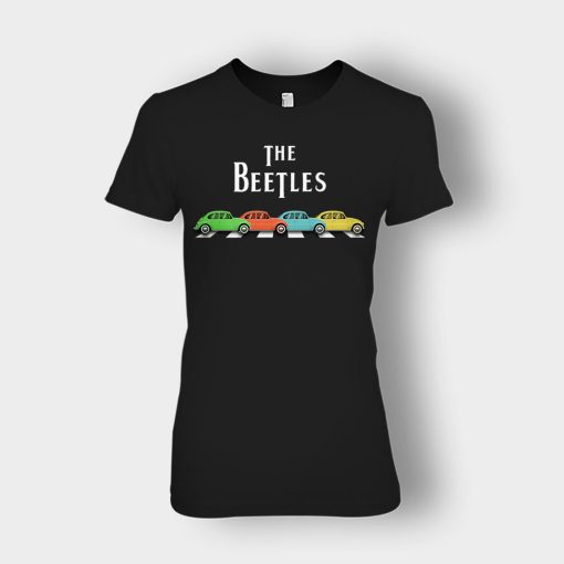 Car-The-Beetles-The-Beatles-Car-Crosswalk-Ladies-T-Shirt-Black