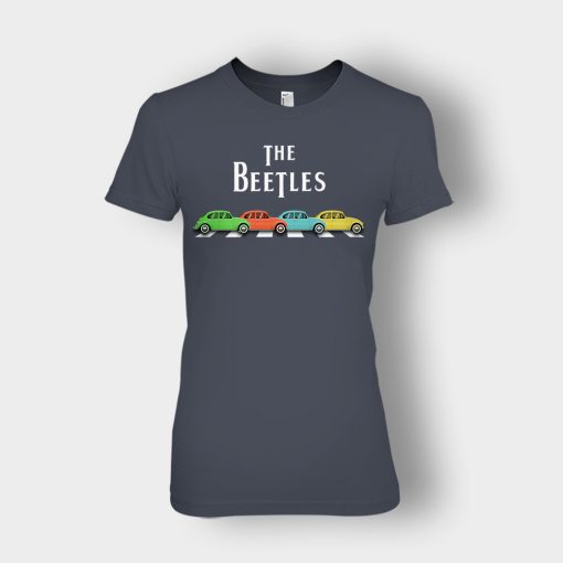 Car-The-Beetles-The-Beatles-Car-Crosswalk-Ladies-T-Shirt-Dark-Heather