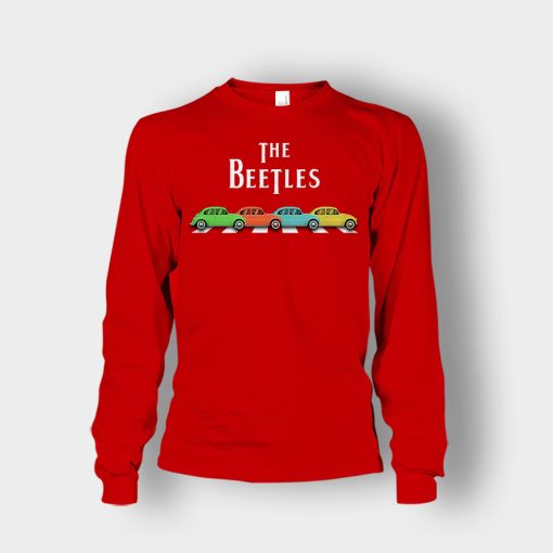 Car-The-Beetles-The-Beatles-Car-Crosswalk-Unisex-Long-Sleeve-Red