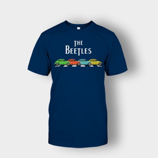 Car-The-Beetles-The-Beatles-Car-Crosswalk-Unisex-T-Shirt-Navy