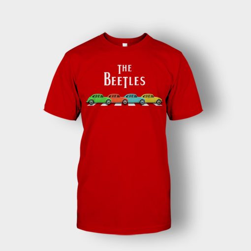 Car-The-Beetles-The-Beatles-Car-Crosswalk-Unisex-T-Shirt-Red