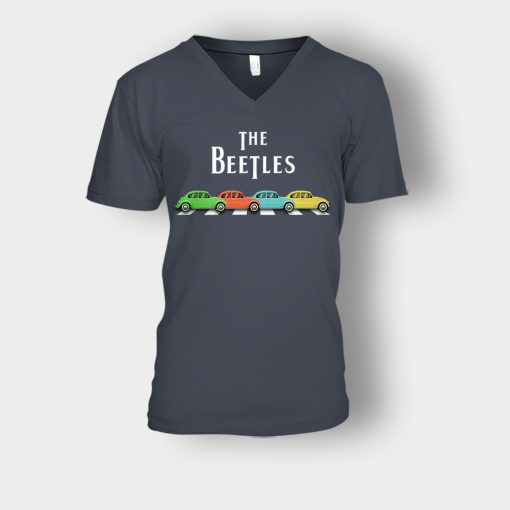 Car-The-Beetles-The-Beatles-Car-Crosswalk-Unisex-V-Neck-T-Shirt-Dark-Heather