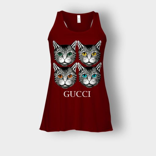 Cat-Gucci-Inspired-Bella-Womens-Flowy-Tank-Maroon