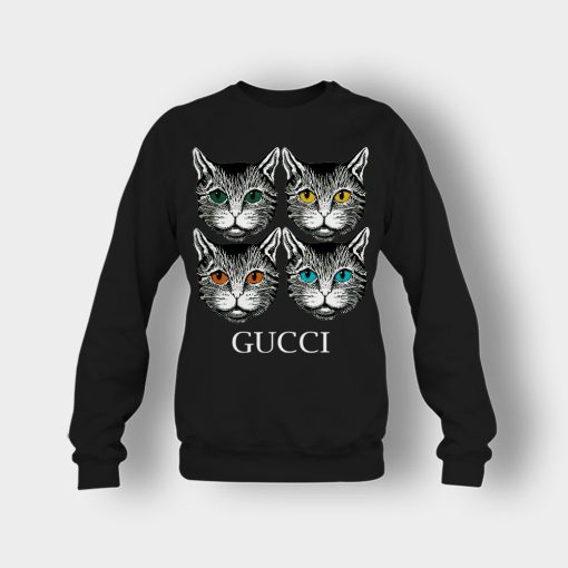 Cat-Gucci-Inspired-Crewneck-Sweatshirt-Black