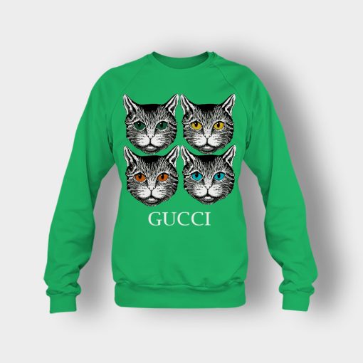 Cat-Gucci-Inspired-Crewneck-Sweatshirt-Irish-Green