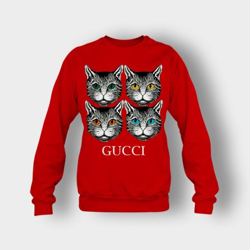 Cat-Gucci-Inspired-Crewneck-Sweatshirt-Red