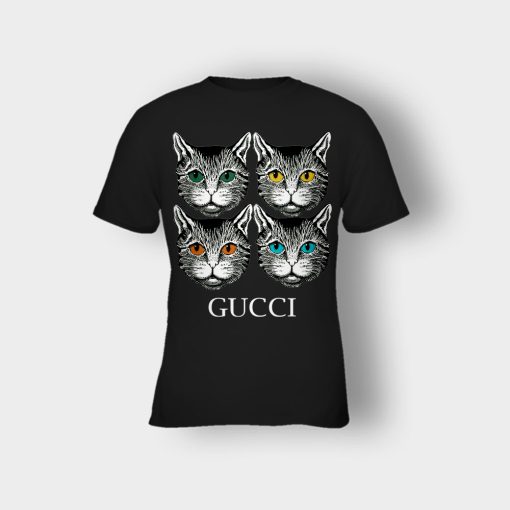 Cat-Gucci-Inspired-Kids-T-Shirt-Black