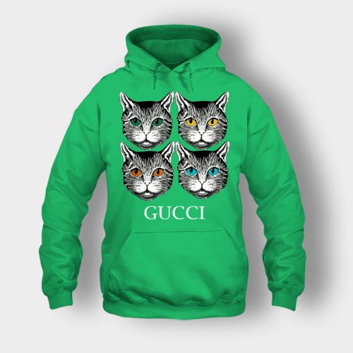 Cat-Gucci-Inspired-Unisex-Hoodie-Irish-Green