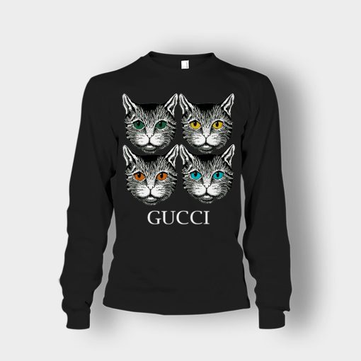 Cat-Gucci-Inspired-Unisex-Long-Sleeve-Black