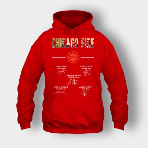 Chicago-Fire-Signatures-Unisex-Hoodie-Red