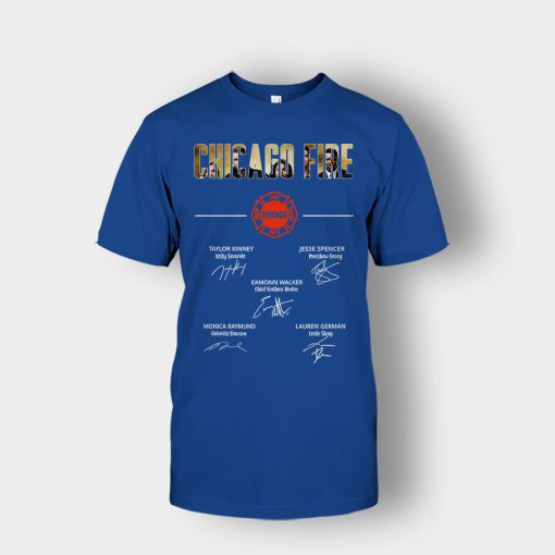 Chicago-Fire-Signatures-Unisex-T-Shirt-Royal