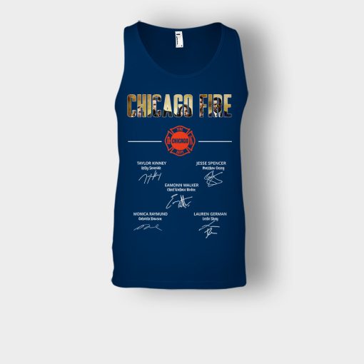 Chicago-Fire-Signatures-Unisex-Tank-Top-Navy