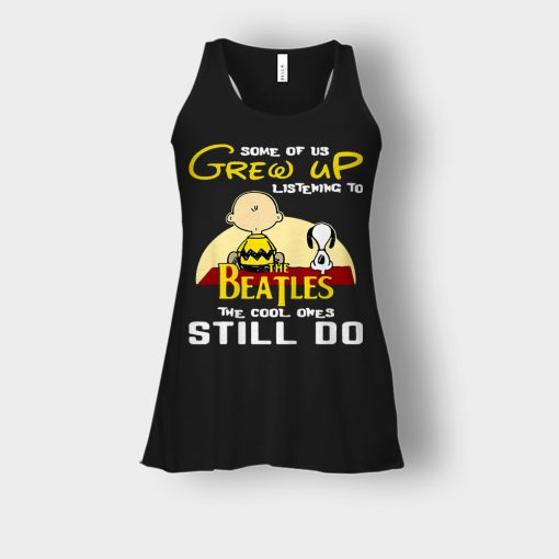 Chris-Brown-Snoopy-Grew-up-listening-to-the-beatles-the-cool-ones-Bella-Womens-Flowy-Tank-Black